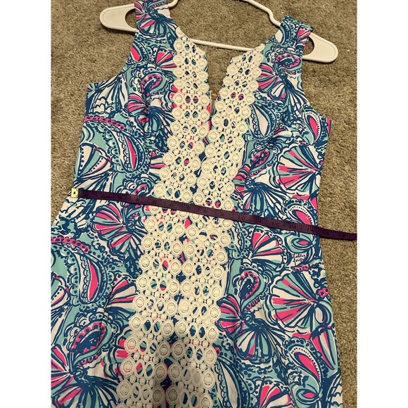 Lilly Pulitzer Target My Fans Blue Print Shift‎ Dress Womens Size 4 - Picture 7 of 8